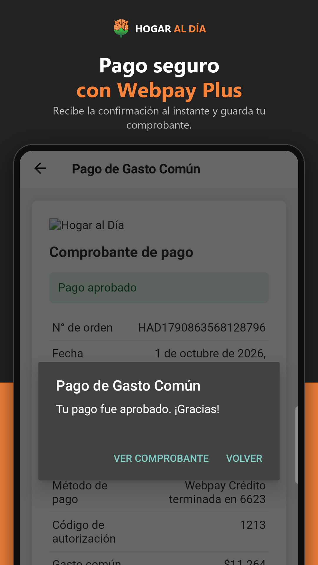 App: pago seguro con Webpay Plus